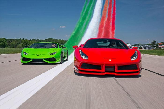 Ferrari lamborghini vs lambo branman miles feb