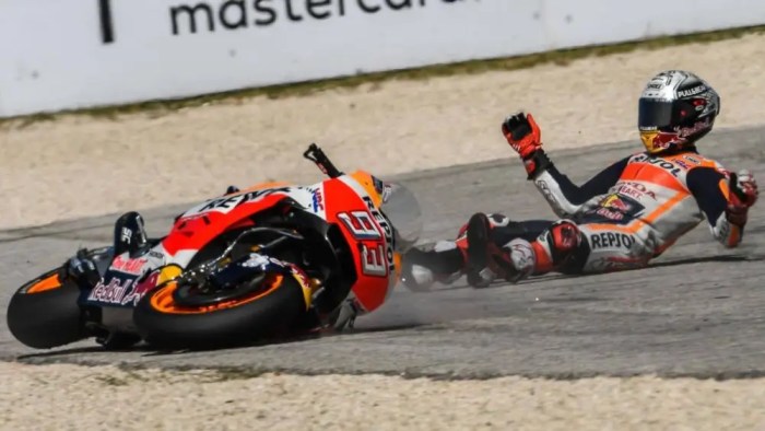 Motogp marquez spanyol biaya perbaikan segini parah usai ayah jorge