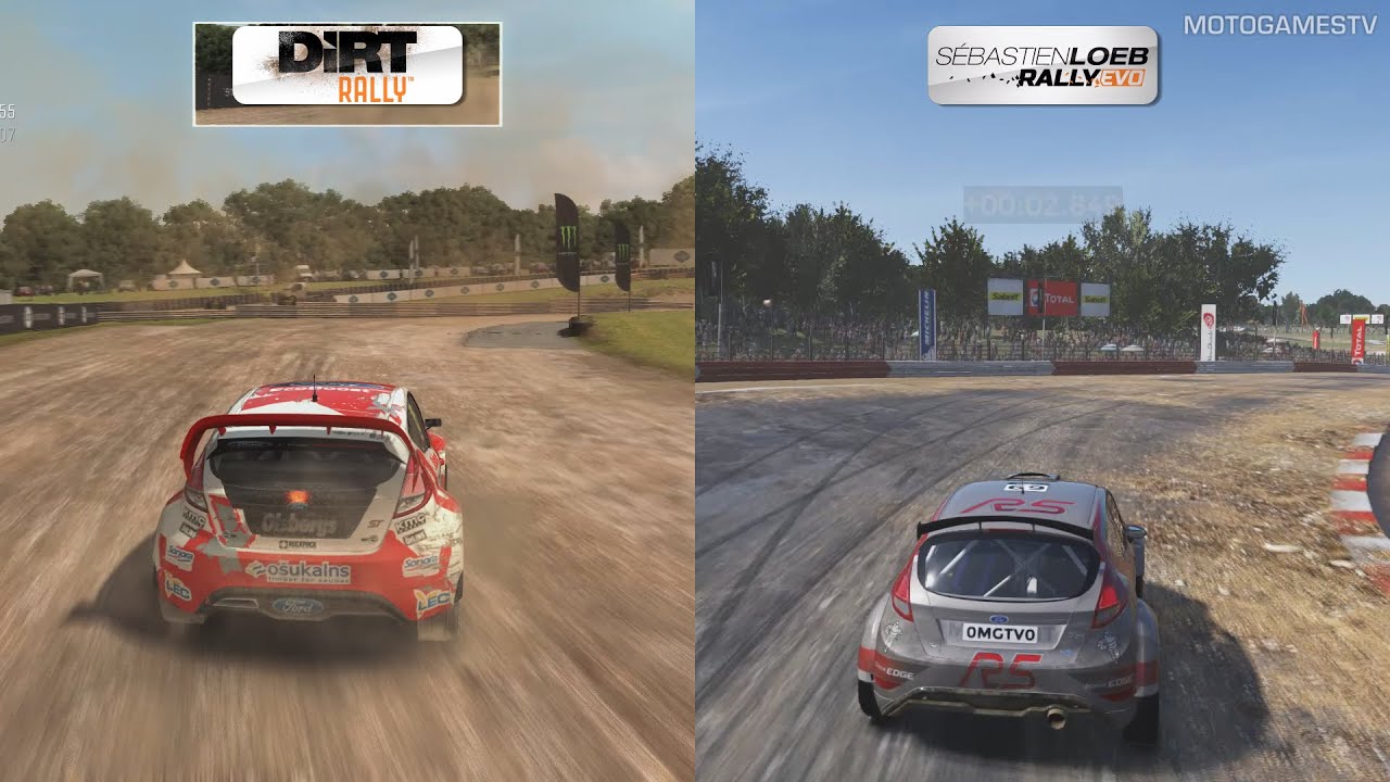 Rally dirt loeb sebastien evo vs comparison